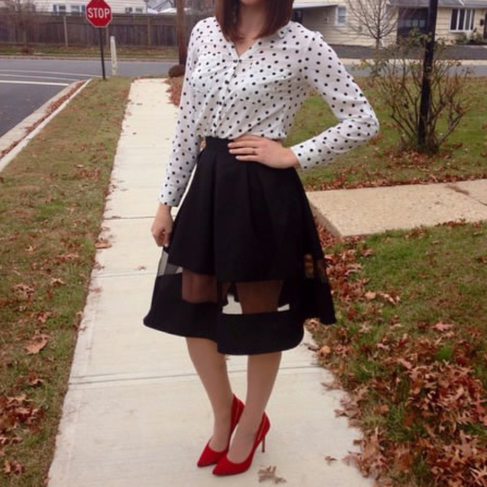 Flounce Midi Skirt